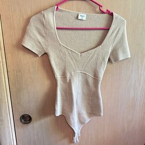 Tan Abercrombie Sweater Bodysuit